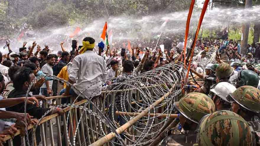 Indian police fire tear gas, use batons to disperse youth protesters