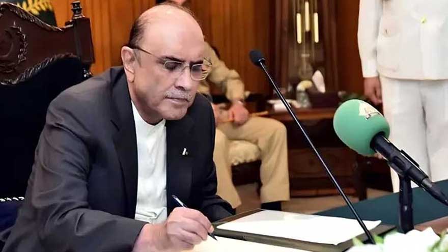 President Zardari approves five summaries, bills