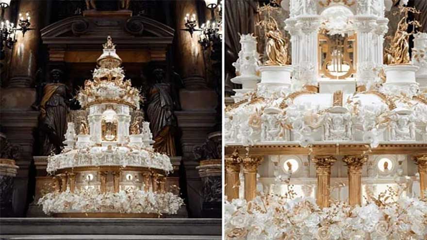 This 500kg wedding cake took 1,800 hours to create