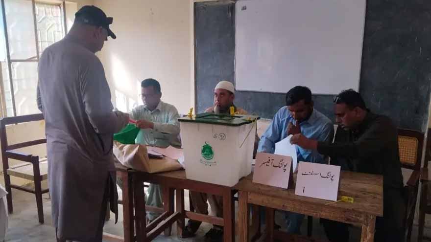 Polling underway at 23 polling stations in two AJK constituencies