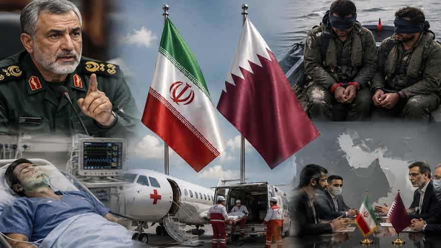 Iranian official urges Qatar to move detained pilots to hospital on land