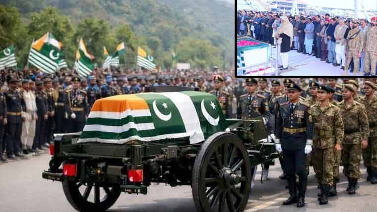 صدر آزاد کشمیر کی نماز جنازہ ادا، گن کیرج کے ساتھ سپردِ خاک