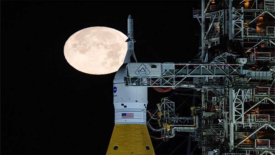 NASA delays moon rocket launch by a month after fuel leaks during test