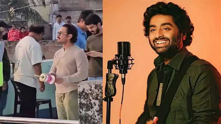 Aamir Khan enjoys kite flying on Arijit Singh's rooftop