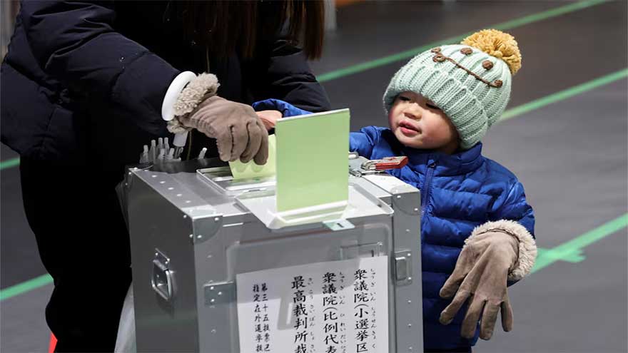 Japan's Takaichi aims for blizzard of votes in rare winter election