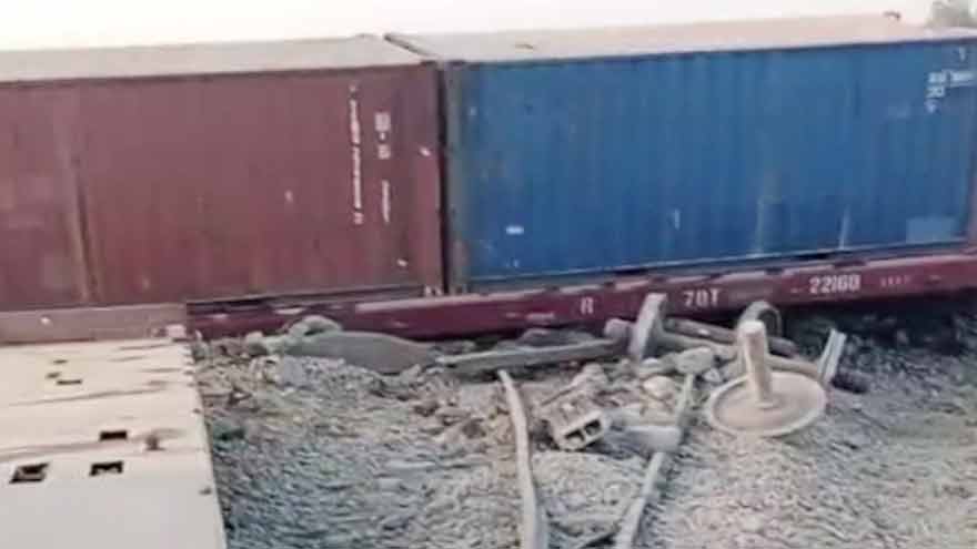 Freight train derails near Mehrabpur, railway traffic disrupted