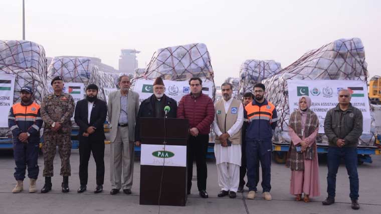 این ڈی ایم اے کا فلسطین کے لیے مزید امدادی سامان روانہ