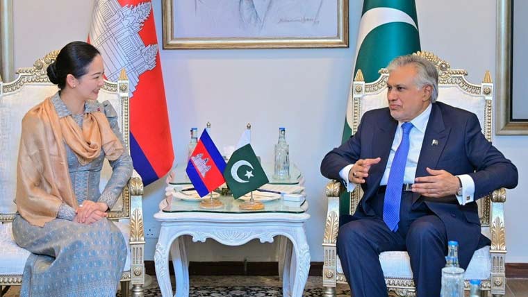 اسحاق ڈار سے کمبوڈیا کے وزیر تجارت کی ملاقات، اقتصادی تعاون بڑھانے پر اتفاق