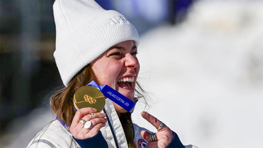 USA's Johnson gets new gold medal after Olympic downhill award broke