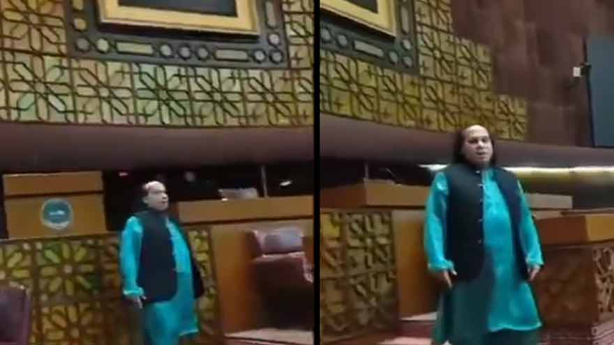 Chahat Fateh Ali Khan spotted in National Assembly, video goes viral
