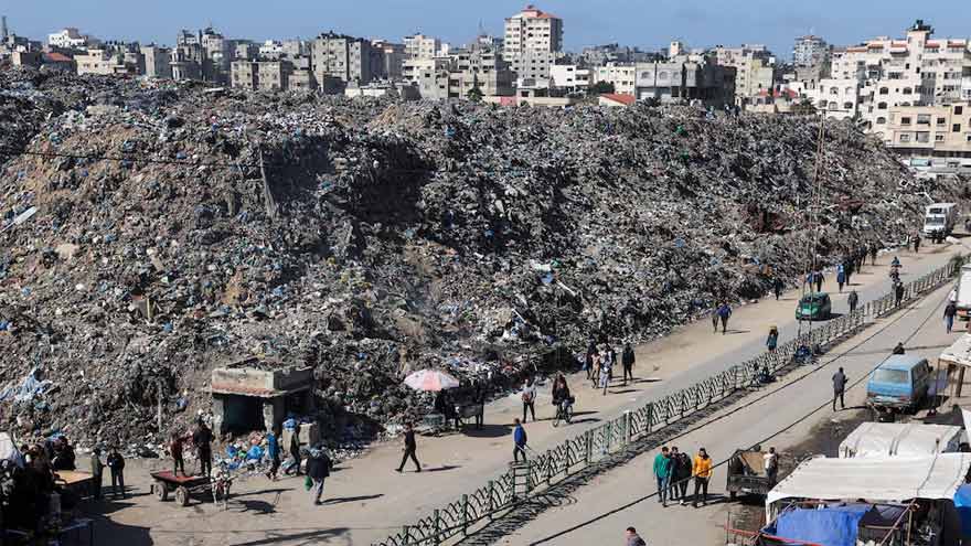 UN agency begins clearing huge Gaza City waste dump as health risks mount