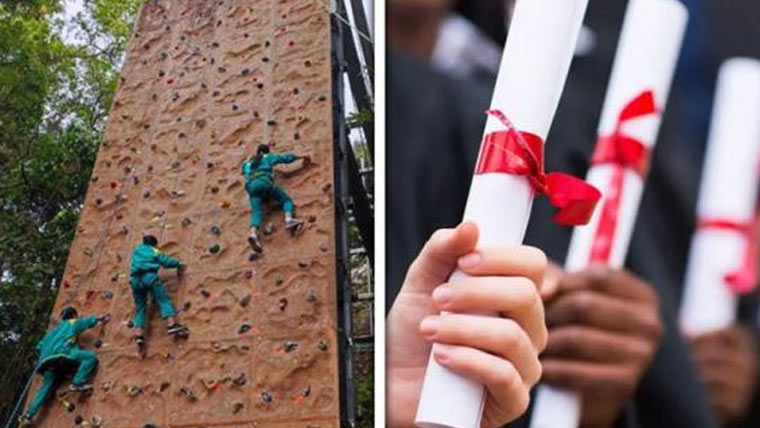 تائیوان کے سکول کی منفرد شرط، گریجویشن کیلئے 15 میٹر بلند دیوار سر کرنا لازمی