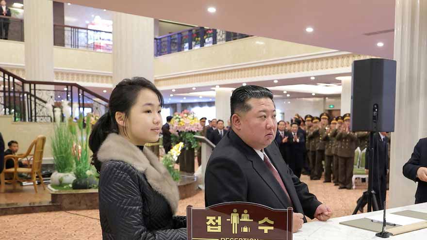North Korea's Kim positioning daughter as successor, Seoul spy agency briefing says