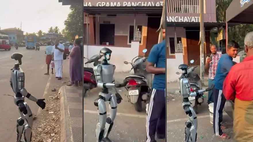 Indian youths make robot beg on streets in viral social media stunt