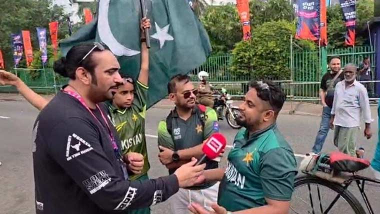 پاک بھارت ٹاکرا: کولمبو میں سٹیڈیم کے باہر گرین شرٹس کا راج