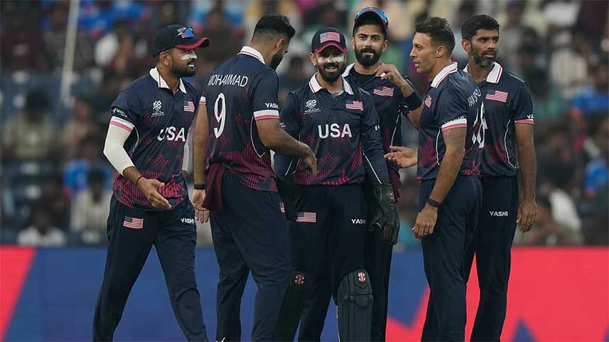 US keep Super 8 hopes alive with 31-run win over Namibia in T20