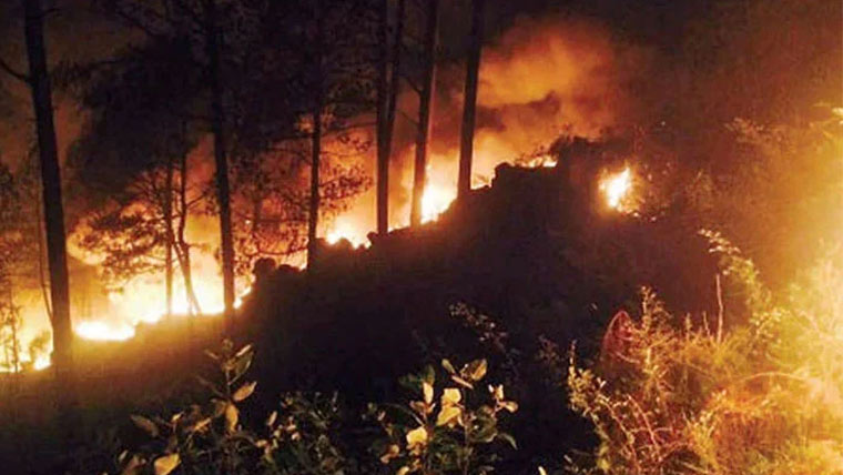 کوہلو کوہ جانداران شدید آتشزدگی کی لپیٹ میں