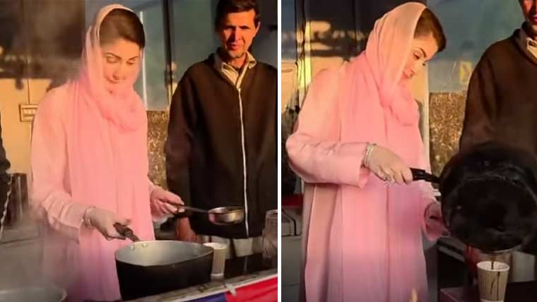 وزیراعلیٰ مریم نواز مری پہنچ گئیں، راستے میں ڈھابے پر خود چائے بنا کر پی، بل ادا کیا