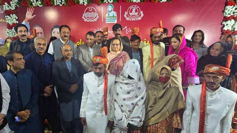 دھی رانی پروگرام کے تحت 112 مستحق جوڑوں کی اجتماعی شادیاں