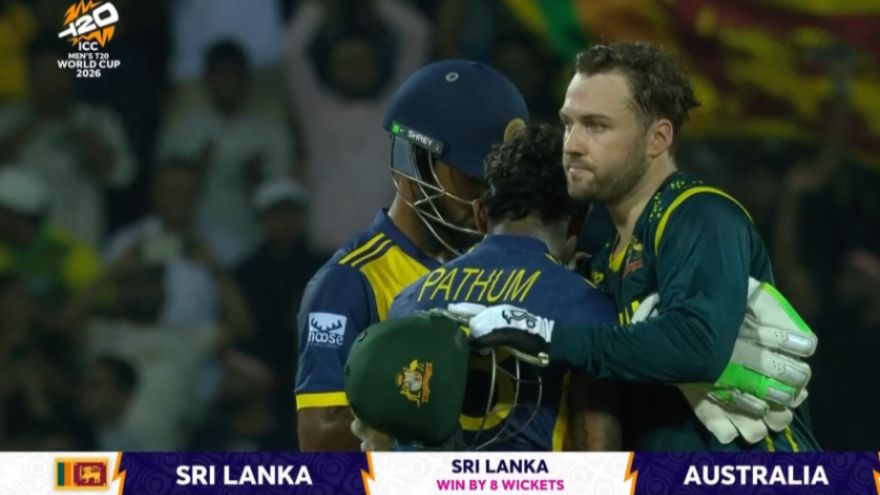 Sri Lanka crush Australia by eight wickets to storm into T20 World Cup Super Eight