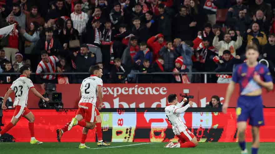 Barcelona stunned by Girona 2-1 to leave Real Madrid top of LaLiga