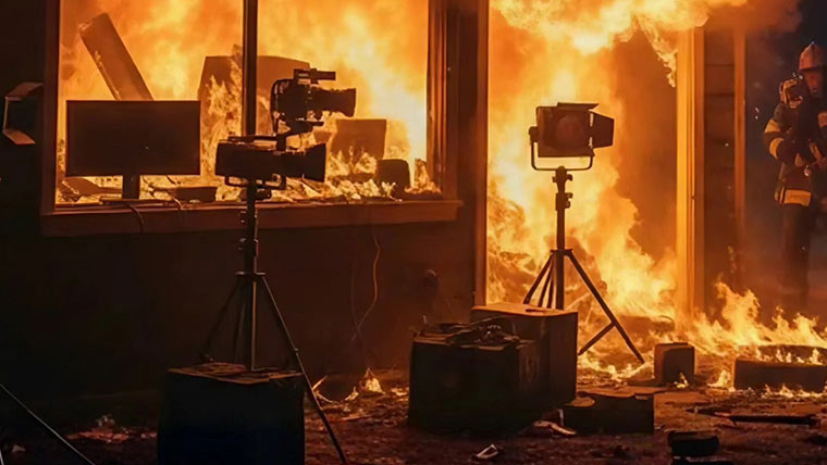 یوٹیوب پر فالوورز نہ بڑھے، نوجوان نے سٹوڈیو کو آگ لگا دی