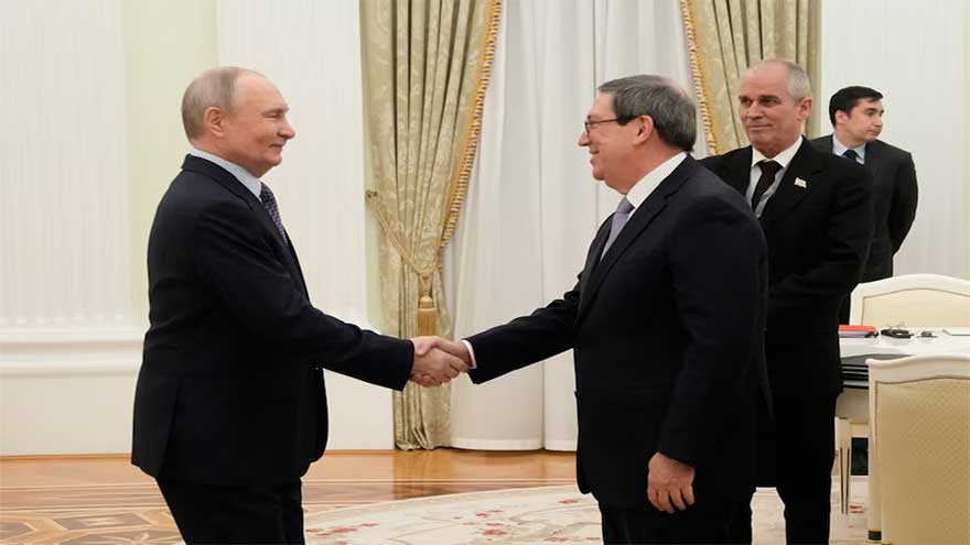 Putin meets Cuban foreign minister in Moscow, says US restrictions are 'unacceptable'