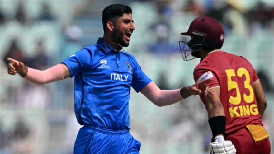 T20 World Cup: West Indies set Italy 166-run target