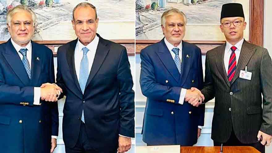 Dar holds talks with Syria, Egypt, and Indonesia officials, discusses Gaza situation