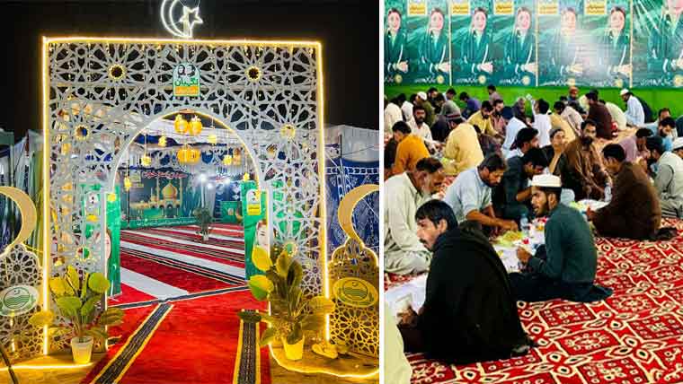 پنجاب بھر میں 'مریم کے مہمان' دستر خوان سج گئے