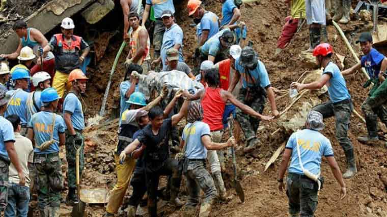 فلپائن میں لینڈ سلائیڈنگ سے ایک ہی خاندان کے 4 افراد سمیت 7 ہلاک
