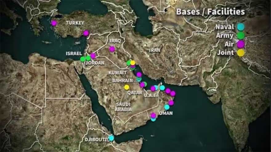 US military assets in the Middle East