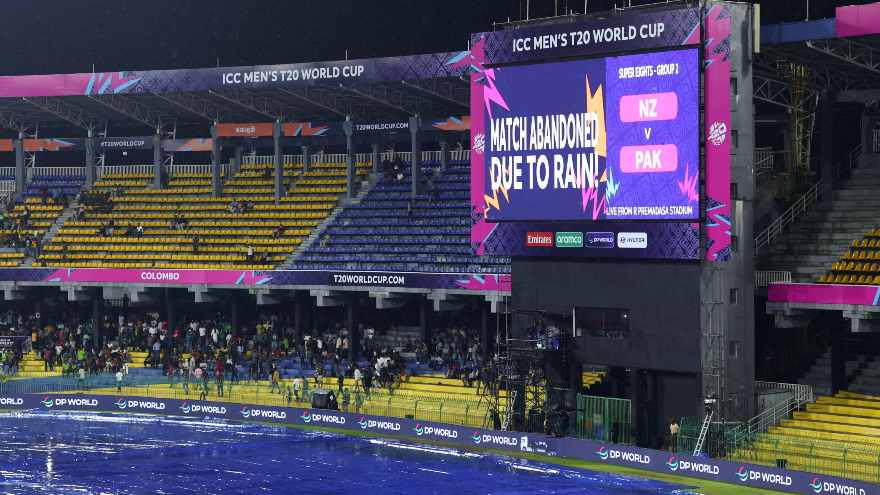 T20 World Cup: Rain washes out Pakistan-New Zealand Super Eight clash, both teams share points