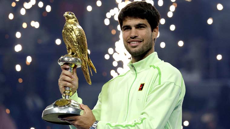 ہسپانوی تینس سٹار کارلوس الکاریز نے قطر اوپن ٹائٹل جیت لیا