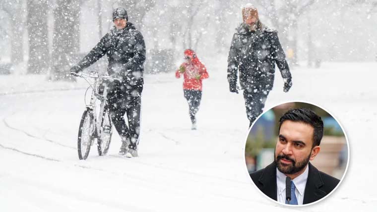 شدید برفباری کے پیشِ نظر نیویارک سٹی میں مکمل ٹریول بین نافذ، سکول بند