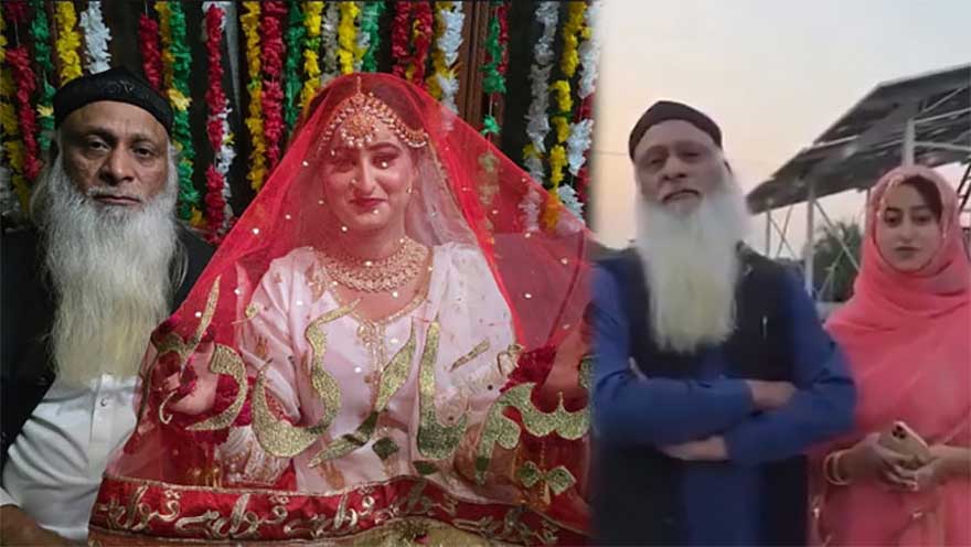 60-year-old hakeem marries young woman, viral video sparks online debate