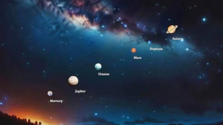 نظام شمسی کے 6 سیارے ایک قطار میں آنے کیلئے تیار