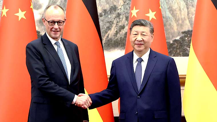 جرمن چانسلر کی چینی صدر سے ملاقات، دوطرفہ تعلقات کے فروغ پر اتفاق