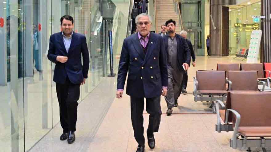 Dar leaves for Saudi Arabia to attend OIC moot on Israel's illegal measures