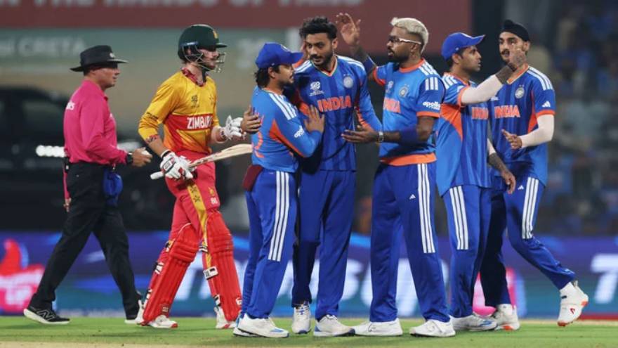 India hammer Zimbabwe by 72 runs after posting highest total of T20 World Cup 2026