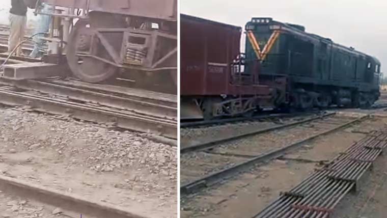 خان پور کے قریب مال بردار ٹرین کو حادثہ، 2 بوگیاں پٹری سے اتر گئیں