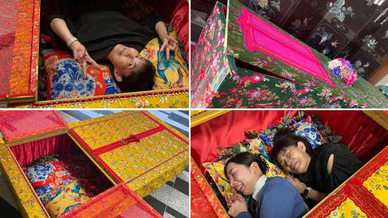 جاپان میں شہری تابوت کے اندر ذہنی سکون کیلئے مراقبہ کرنے لگے