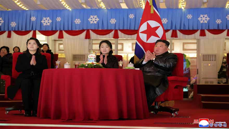 North Korea's Kim Jong Un attends New Year celebrations with daughter