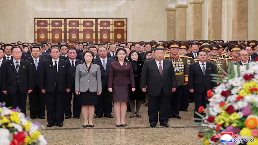 North Korea leader Kim Jong Un's daughter makes public visit to state mausoleum