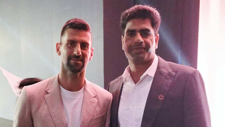 ارشد ندیم کی سربیئن ٹینس سٹار نواک جوکووچ سے ملاقات، تصویر وائرل