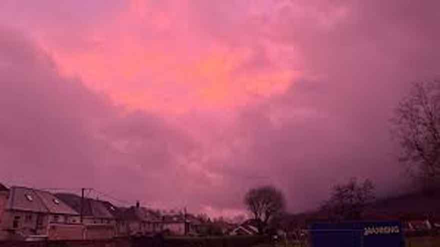 Birmingham sky turns pink amid snowstorm, sparking panic and curiosity