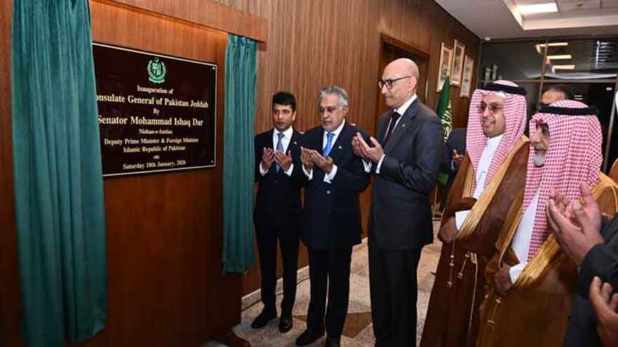 New Pakistani Consulate building inaugurated in Jeddah by Ishaq Dar