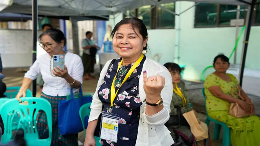 Myanmar holds second round of voting in first general election since military takeover