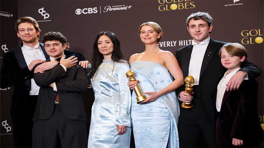 'One Battle,' 'Hamnet' claim top trophies at Hollywood's Golden Globes ceremony