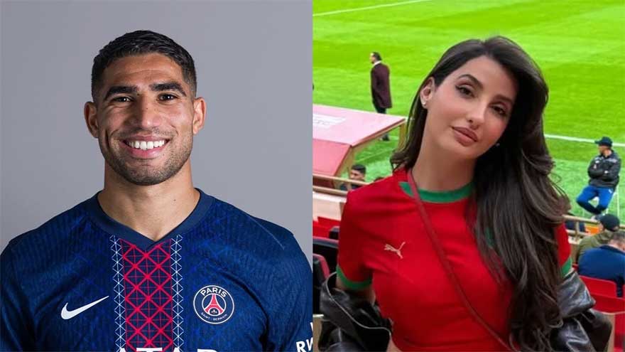 Rumours over Nora Fatehi, footballer Achraf Hakimi's relationship grow